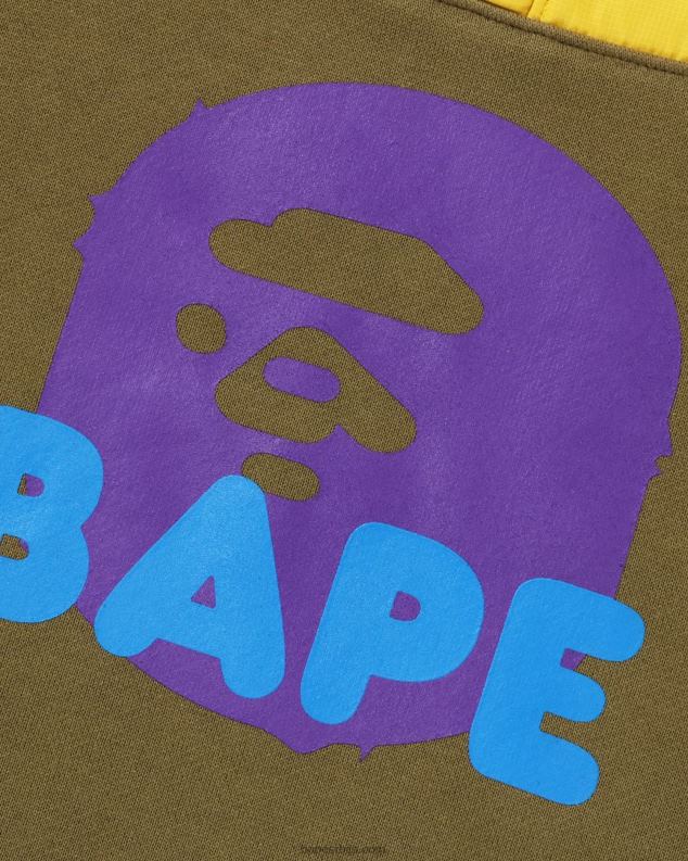 тамни каки клинци A Bathing Ape ста прошивена глава полуснап зној J42801538