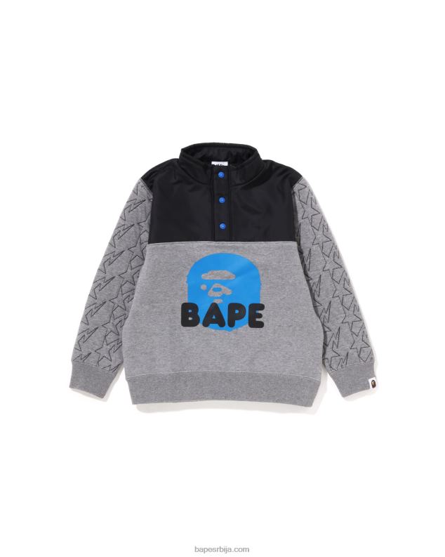 сива клинци A Bathing Ape ста прошивена глава полуснап зној J42801539