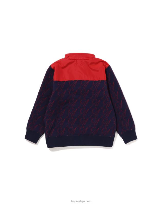 Плави клинци A Bathing Ape ста прошивена глава полуснап зној J42801540