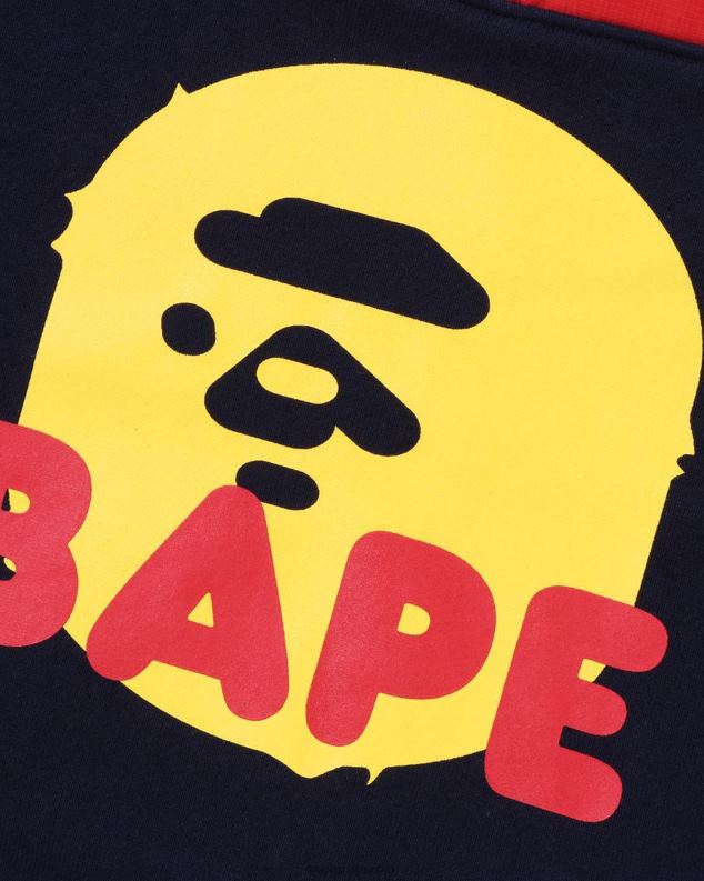 Плави клинци A Bathing Ape ста прошивена глава полуснап зној J42801540