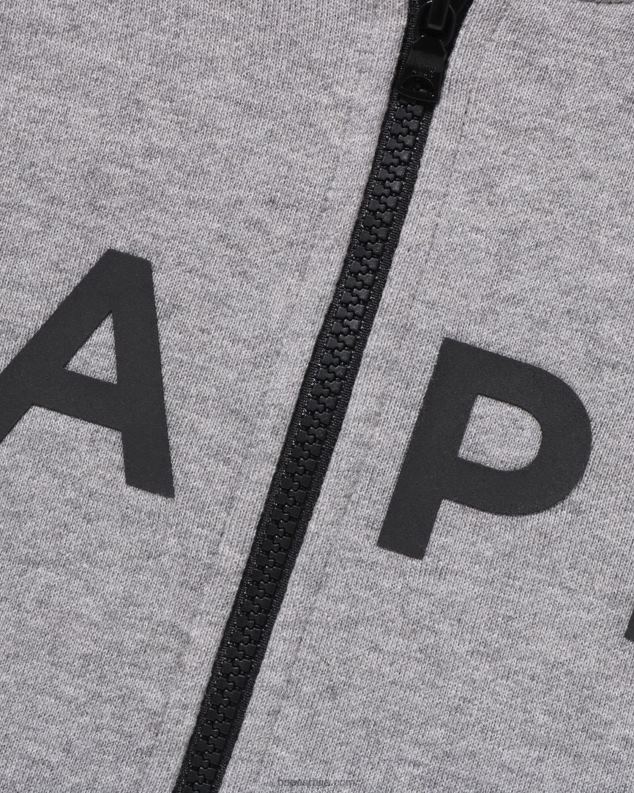 сива клинци A Bathing Ape ста прошивена дуксерица са рајсфершлусом J42801545