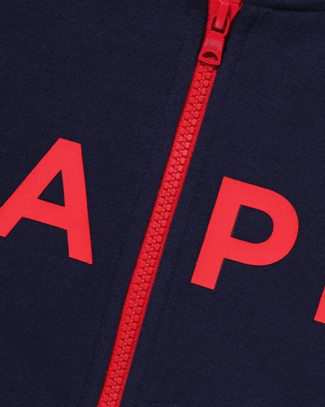 Морнарско плаво клинци A Bathing Ape ста прошивена дуксерица са рајсфершлусом J42801546