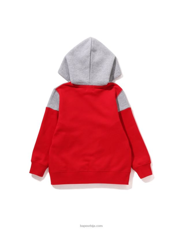 јарко црвена клинци A Bathing Ape дуксерица са рајсфершлусом J42801581