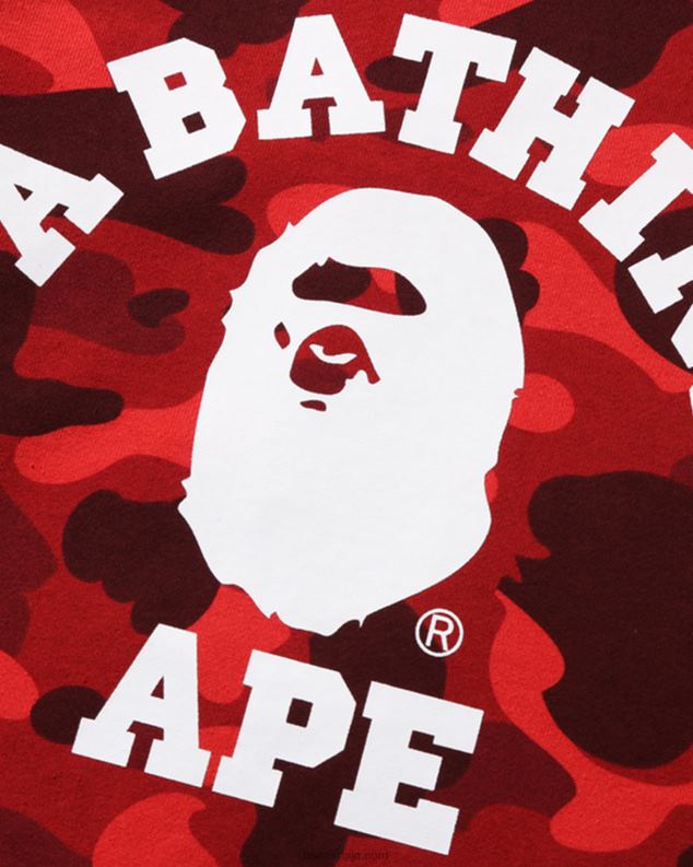 јарко црвена клинци A Bathing Ape боја цамо цоллеге цревнецк J42801647