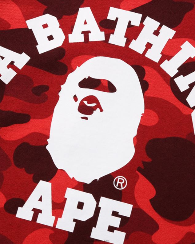 јарко црвена клинци A Bathing Ape боја цамо цоллеге цревнецк јр J42801651