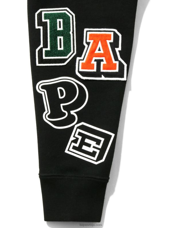 црн клинци A Bathing Ape пуловер с капуљачом са више фонтова J42801673