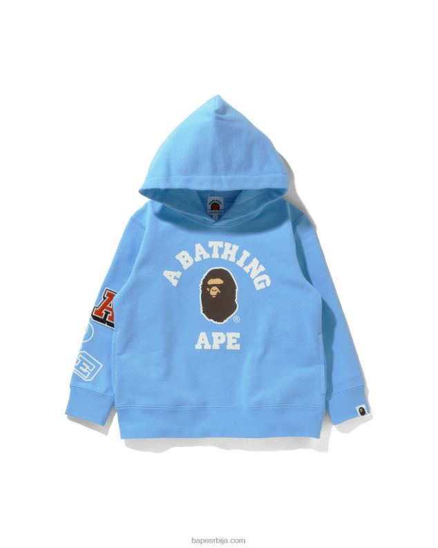 Плави клинци A Bathing Ape пуловер с капуљачом са више фонтова J42801674