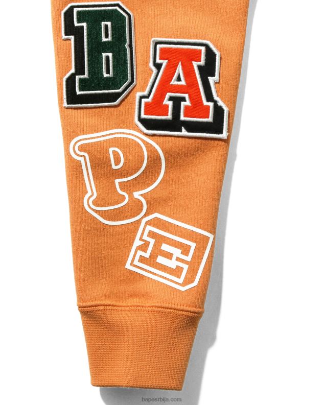 наранџаста клинци A Bathing Ape пуловер с капуљачом са више фонтова J42801675