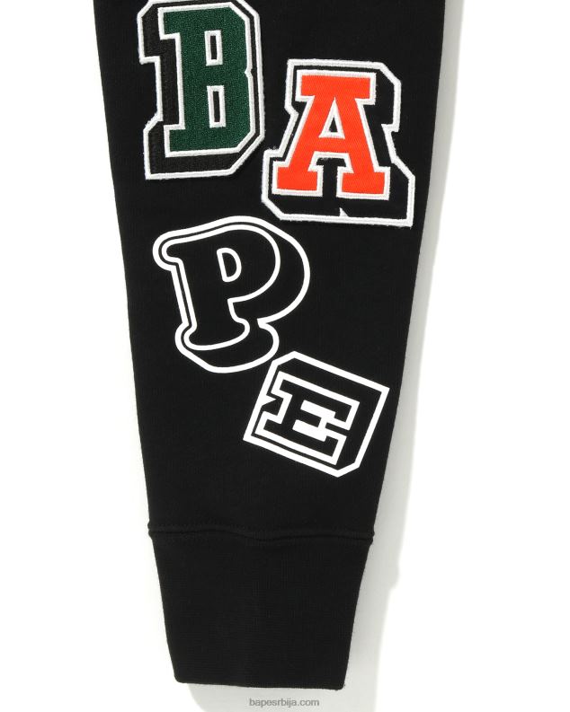 црн клинци A Bathing Ape пуловер с капуљачом са више фонтова јр J42801693