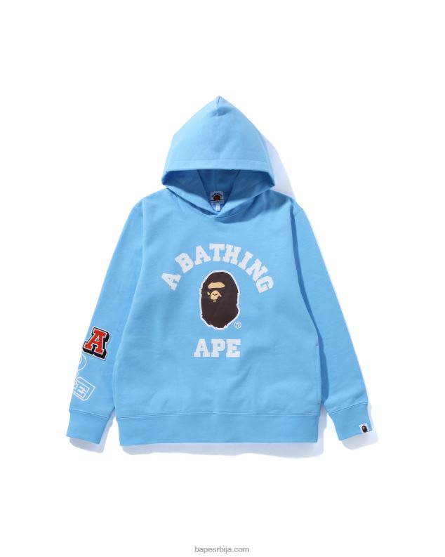 Плави клинци A Bathing Ape пуловер с капуљачом са више фонтова јр J42801694
