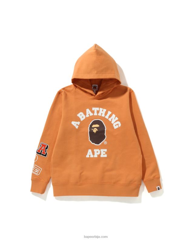 наранџаста клинци A Bathing Ape пуловер с капуљачом са више фонтова јр J42801695