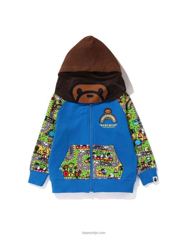 Плави клинци A Bathing Ape баби мило рацинг дуксерица мило фаце J42801727