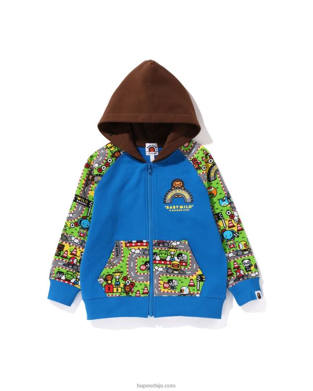 Плави клинци A Bathing Ape баби мило рацинг дуксерица мило фаце J42801727