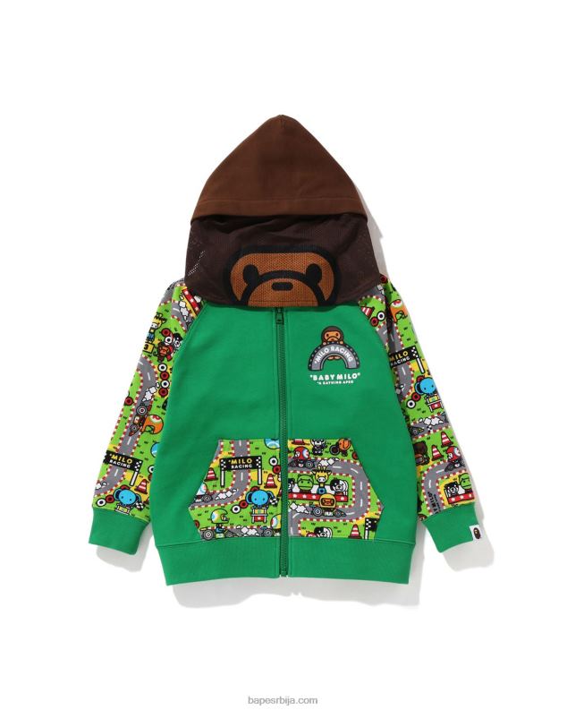 пауново зелено клинци A Bathing Ape баби мило рацинг дуксерица мило фаце J42801728