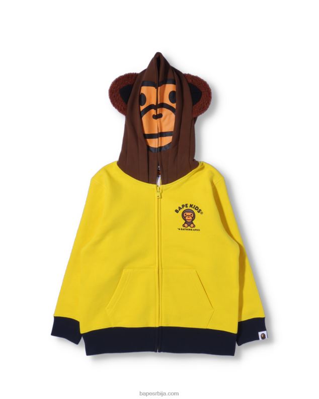 жута клинци A Bathing Ape баби мило фриендс зип хоодие J42801760