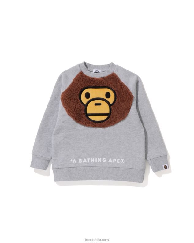 сива клинци A Bathing Ape баби мило дуксерица J42801783