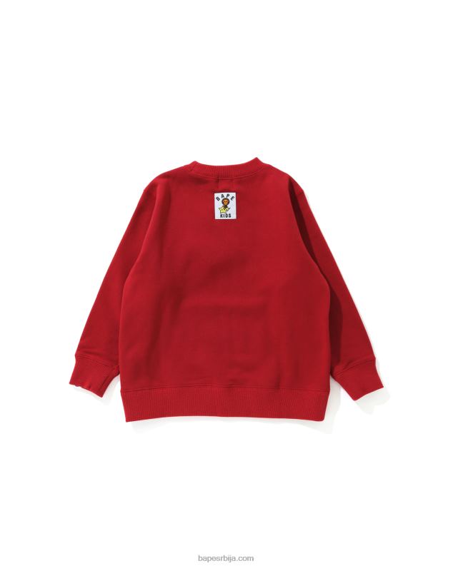 јарко црвена клинци A Bathing Ape баби мило дуксерица божићна јелка J42801786