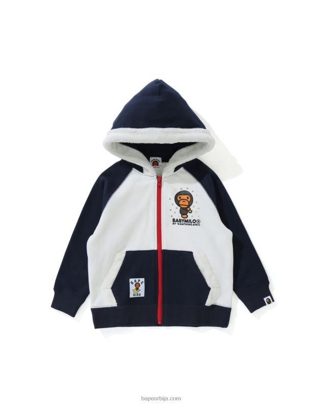 тамно плава клинци A Bathing Ape баби мило стар дуксерица са рајсфершлусом J42801791