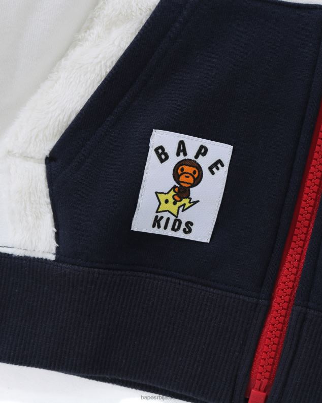 тамно плава клинци A Bathing Ape баби мило стар дуксерица са рајсфершлусом J42801791