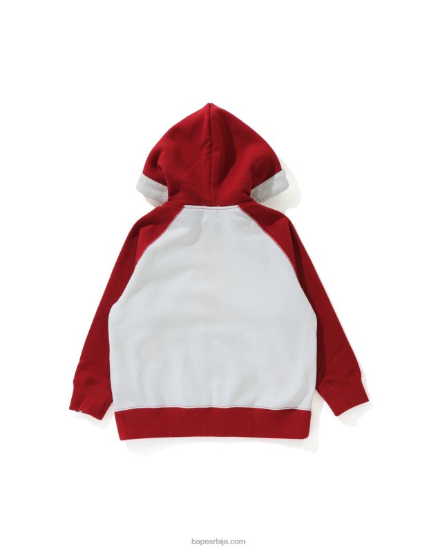 јарко црвена клинци A Bathing Ape баби мило стар дуксерица са рајсфершлусом J42801792