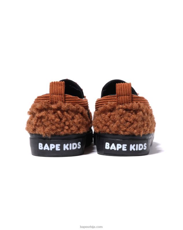 браон клинци A Bathing Ape баби мило боа слип-он J42801522