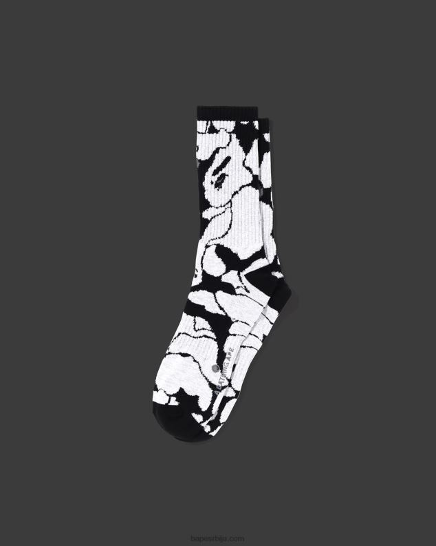 црн мушкарци A Bathing Ape рефлектирајуће цамо чарапе J4280407