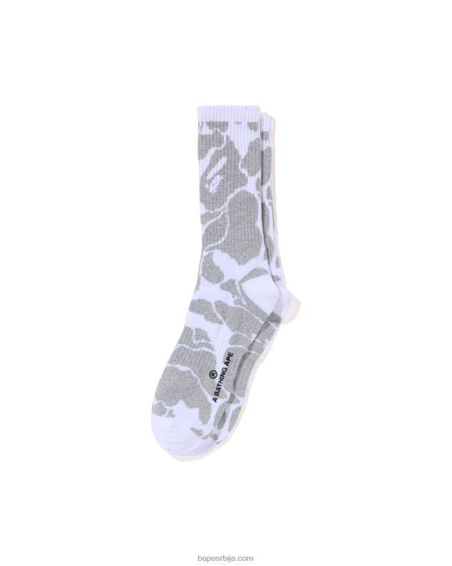 бео мушкарци A Bathing Ape рефлектирајуће цамо чарапе J4280408