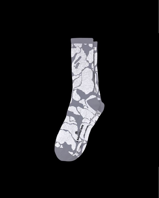 бео мушкарци A Bathing Ape рефлектирајуће цамо чарапе J4280408