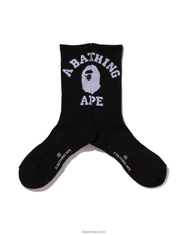 црн мушкарци A Bathing Ape колеџ чарапе J4280425