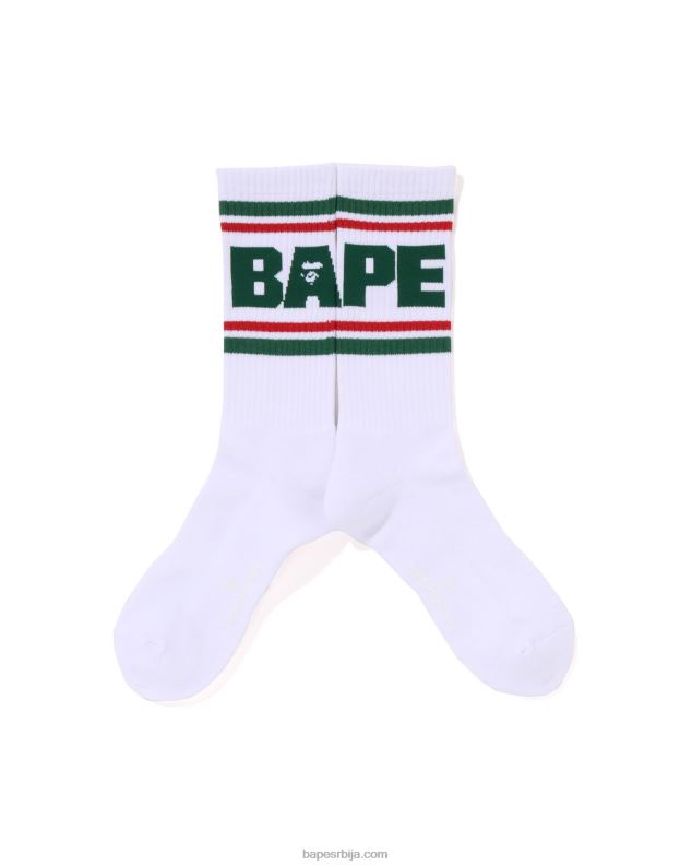 светло зелена мушкарци A Bathing Ape линијске чарапе J4280438