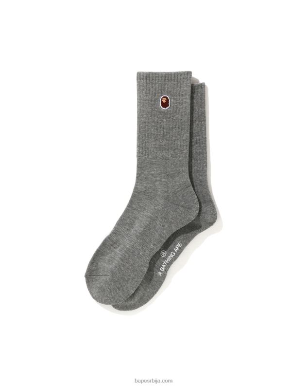 сива мушкарци A Bathing Ape глава једна тачка чарапе J4280503