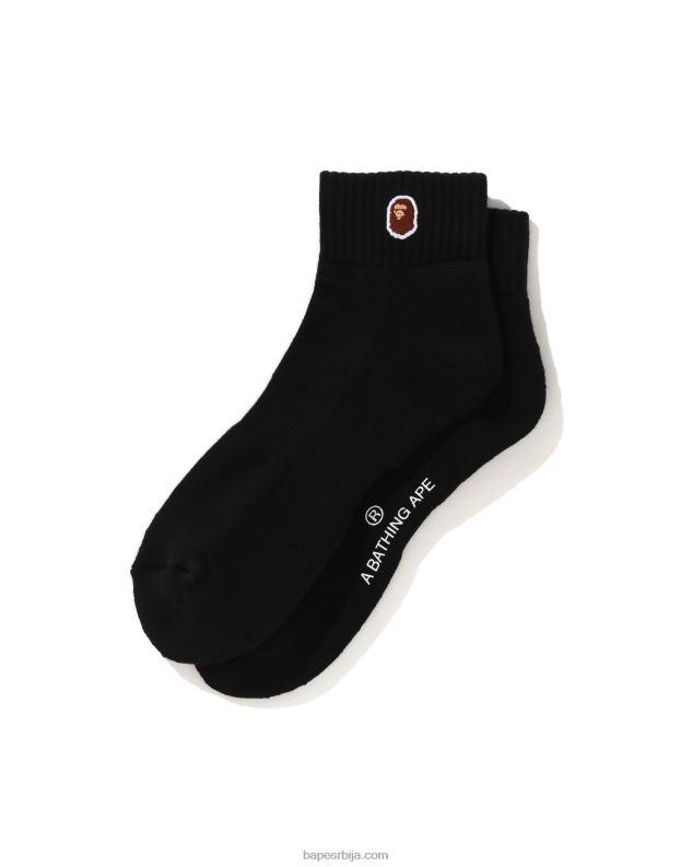 црн мушкарци A Bathing Ape чарапе за глежањ са једном тачком J4280511