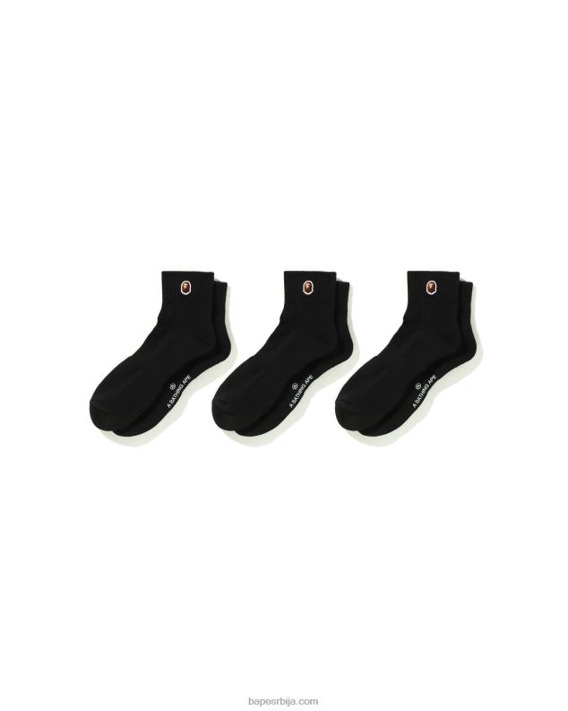 црн мушкарци A Bathing Ape чарапе за глежањ са једном тачком J4280578