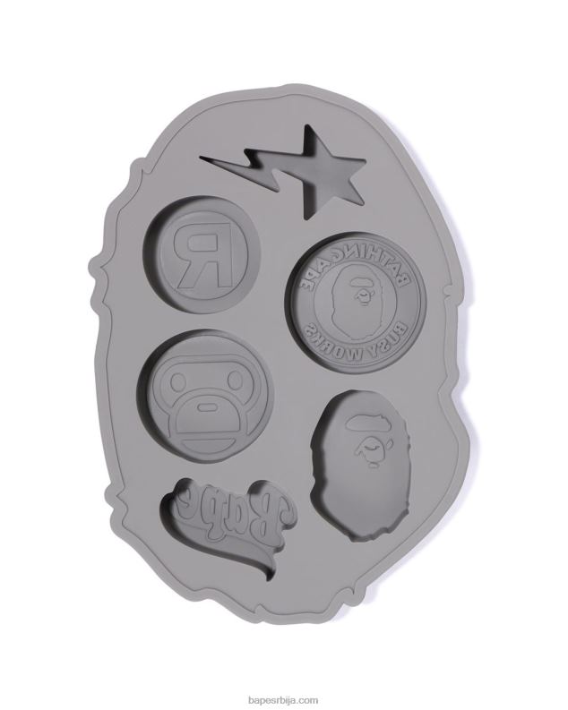 црн мушкарци A Bathing Ape глава силиконске посуде за лед J4280429