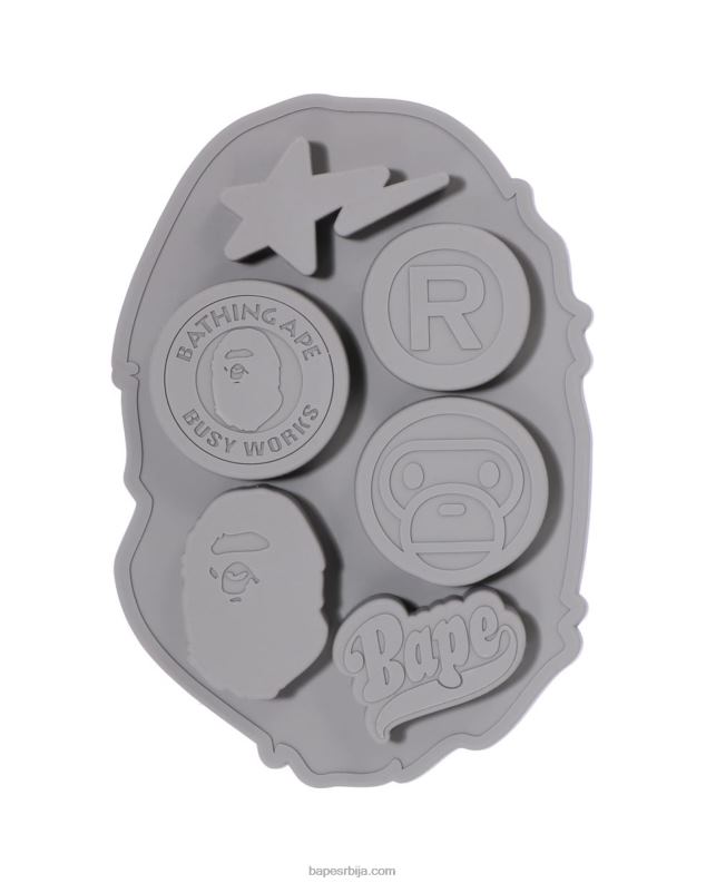 црн мушкарци A Bathing Ape глава силиконске посуде за лед J4280429