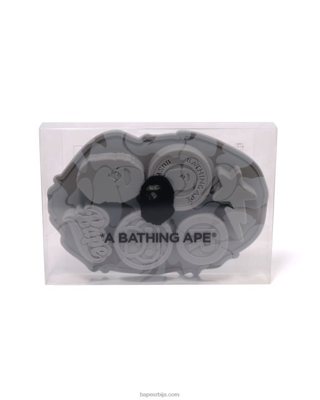 црн мушкарци A Bathing Ape глава силиконске посуде за лед J4280429