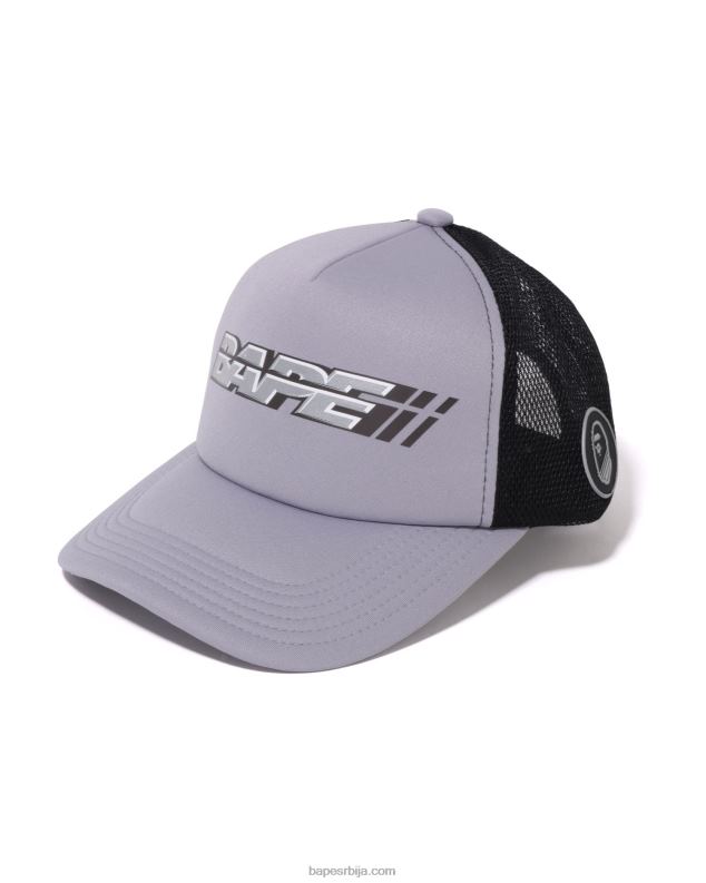сива мушкарци A Bathing Ape тркачка мрежаста капа J4280389