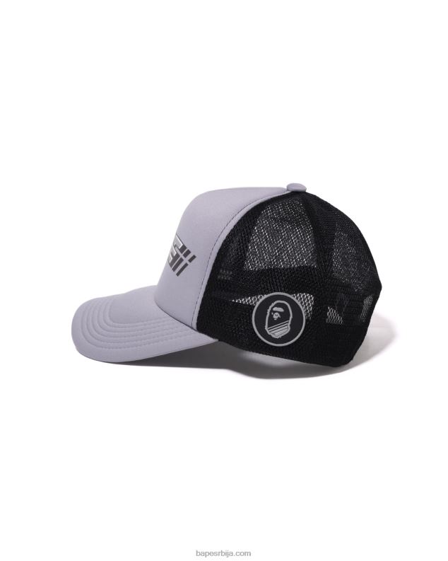 сива мушкарци A Bathing Ape тркачка мрежаста капа J4280389