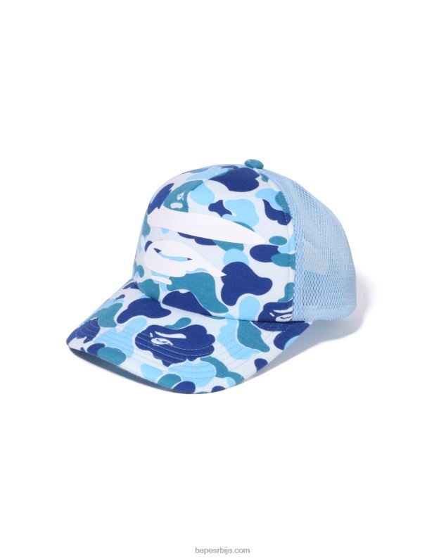 светло плава мушкарци A Bathing Ape абц цамо фаце мрежаста капа J4280402