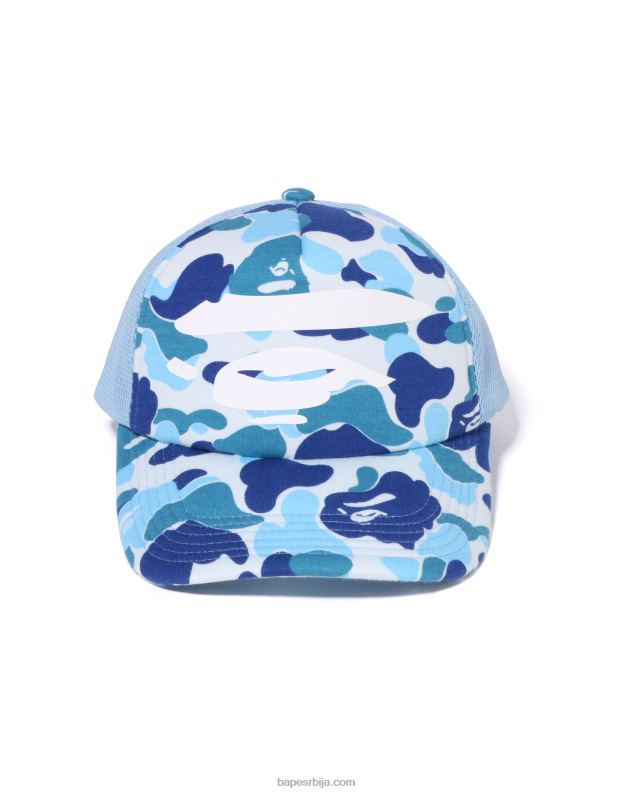 светло плава мушкарци A Bathing Ape абц цамо фаце мрежаста капа J4280402