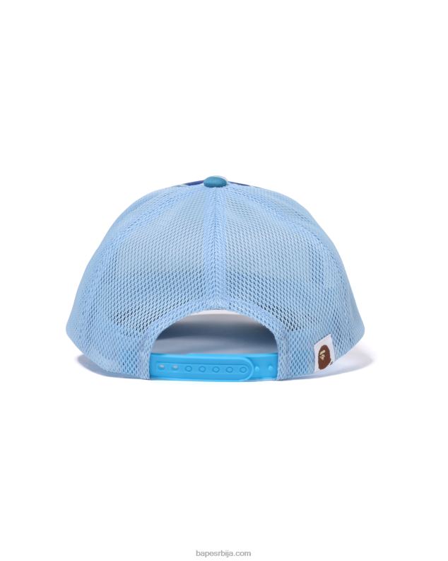 светло плава мушкарци A Bathing Ape абц цамо фаце мрежаста капа J4280402
