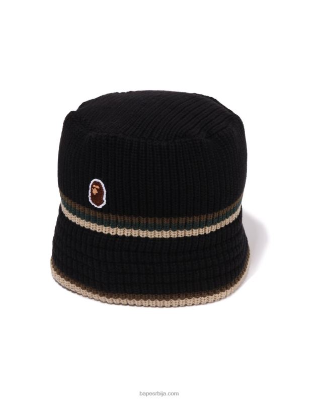 црн мушкарци A Bathing Ape глава једна тачка дробилица шешир J4280417