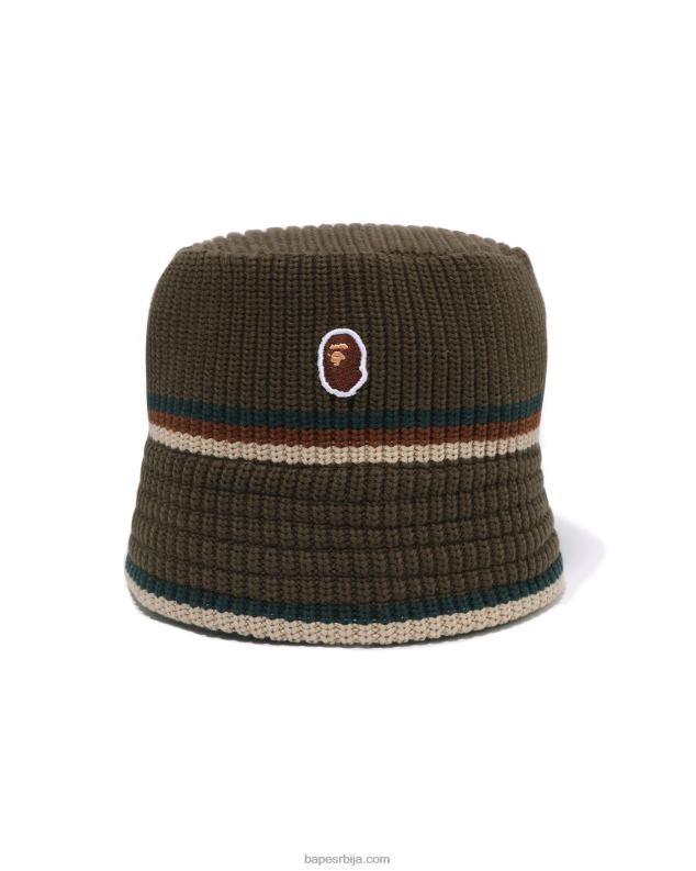 тамни каки мушкарци A Bathing Ape глава једна тачка дробилица шешир J4280418