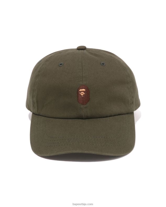 Војничко зелена мушкарци A Bathing Ape капа панела са једном тачком J4280445