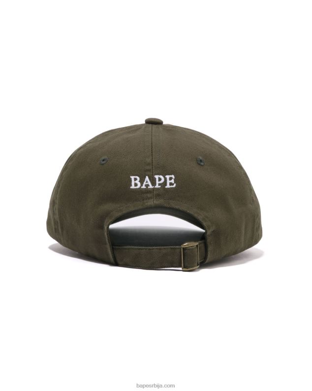 Војничко зелена мушкарци A Bathing Ape капа панела са једном тачком J4280445
