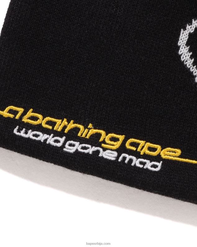 црн мушкарци A Bathing Ape лице плетене капе J4280496