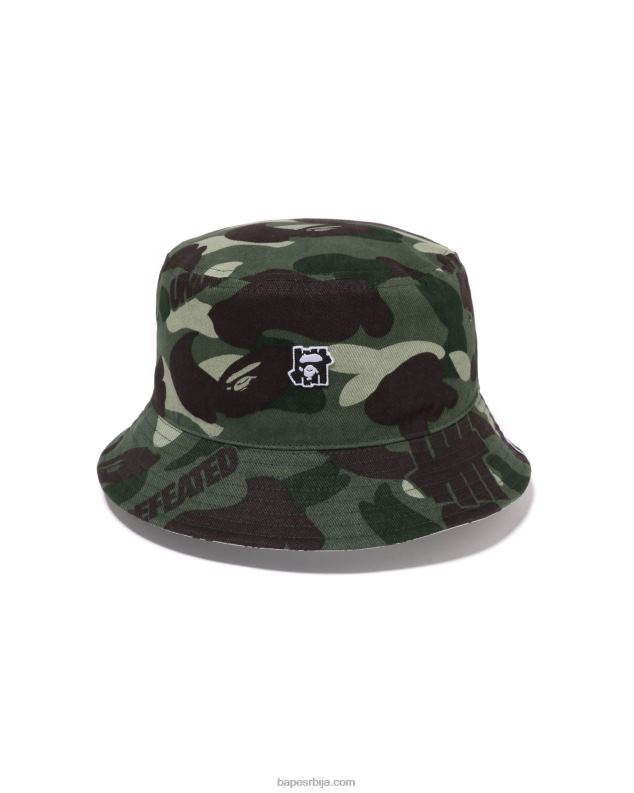 Војничко зелена мушкарци A Bathing Ape к ундфтд маскирна капа од фланела у боји J4280518