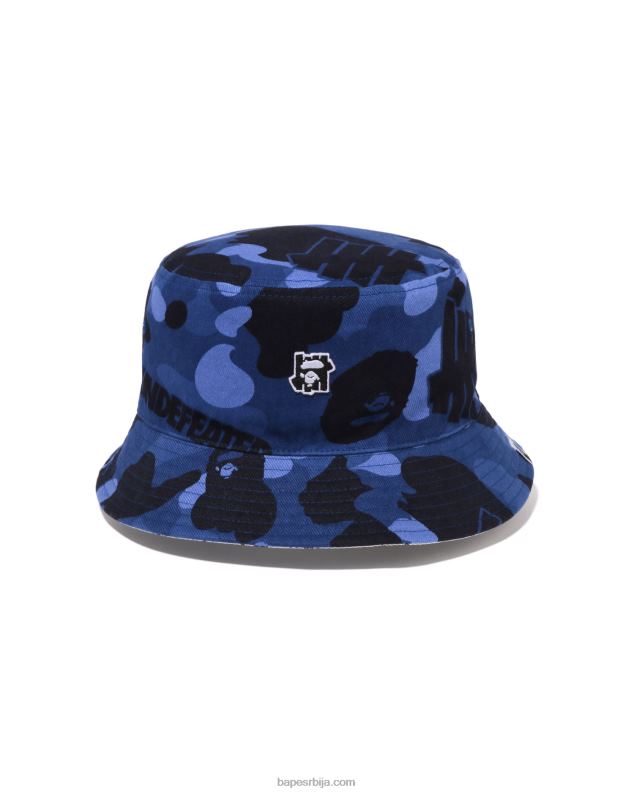 Морнарско плаво мушкарци A Bathing Ape к ундфтд маскирна капа од фланела у боји J4280519