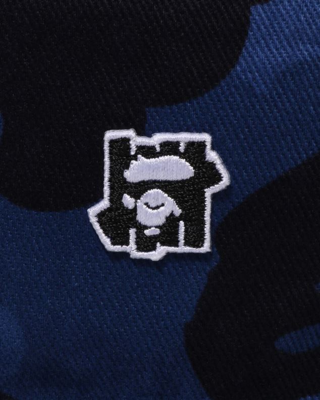Морнарско плаво мушкарци A Bathing Ape к ундфтд маскирна капа од фланела у боји J4280519