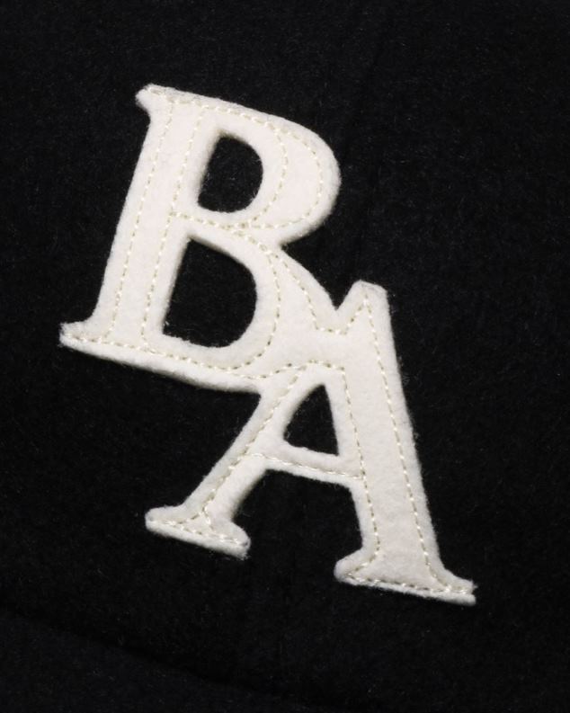црн мушкарци A Bathing Ape глава мелтон панел капа J4280522